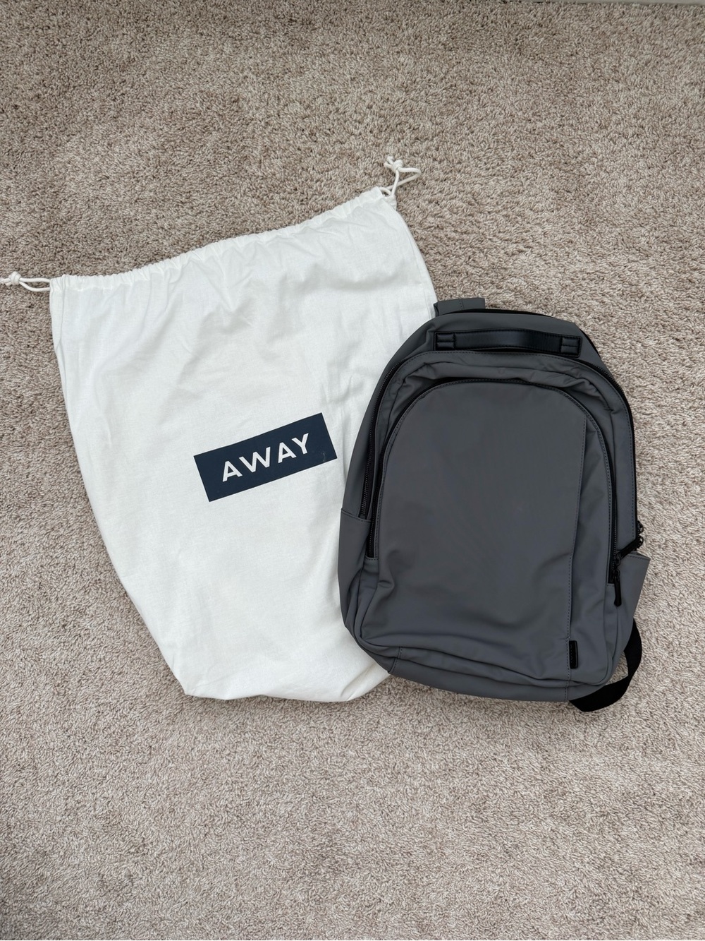 Away The Backpack in Asphalt Nylon